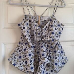 J.O.A. Navy and Cream Floral Camisole